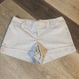 Black and white pin stripe shorts